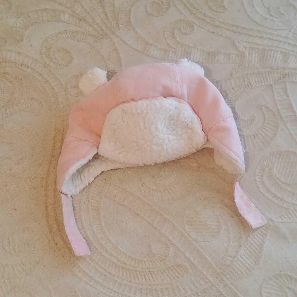 Old Navy Pink Baby Trapper Hat 0-6mos